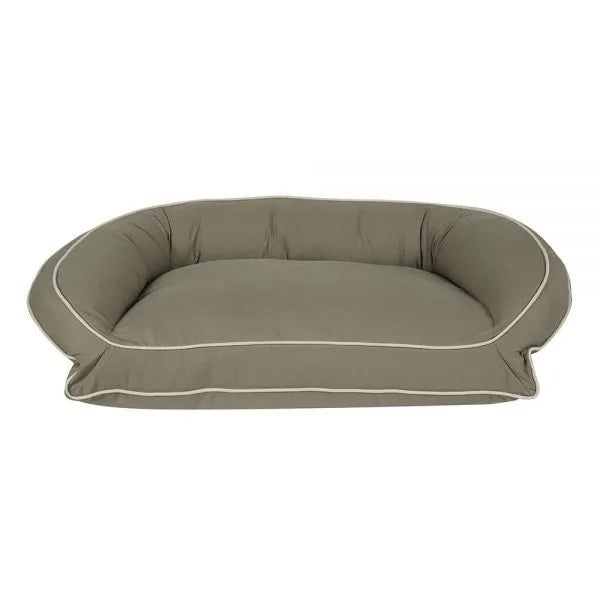 Classic Canvas Bolster Dog Bed with Ortho Foam