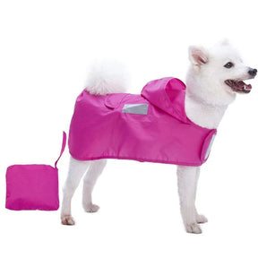 Cerise Pink | 3M Reflective Dog Raincoat Hooded