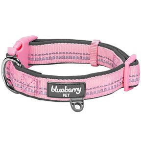 Baby Pink | 3M Reflective Padded Dog Collar