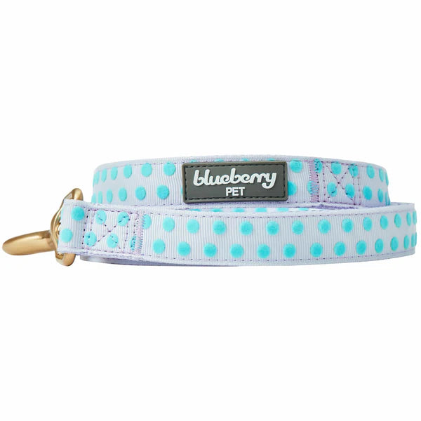 Pastel Purple | Soft Touch Dotted Velvet Dog Leash