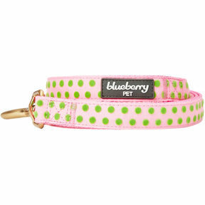 Baby Pink | Soft Touch Dotted Velvet Dog Leash