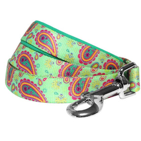 Emerald Green | Paisley Print Dog Leash