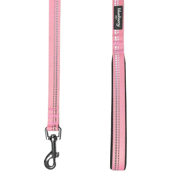 Baby Pink | 3M Reflective Neoprene Padded Dog Leash