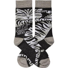 Primitives by Kathy - Socks These are my Cat Cuddling Socks