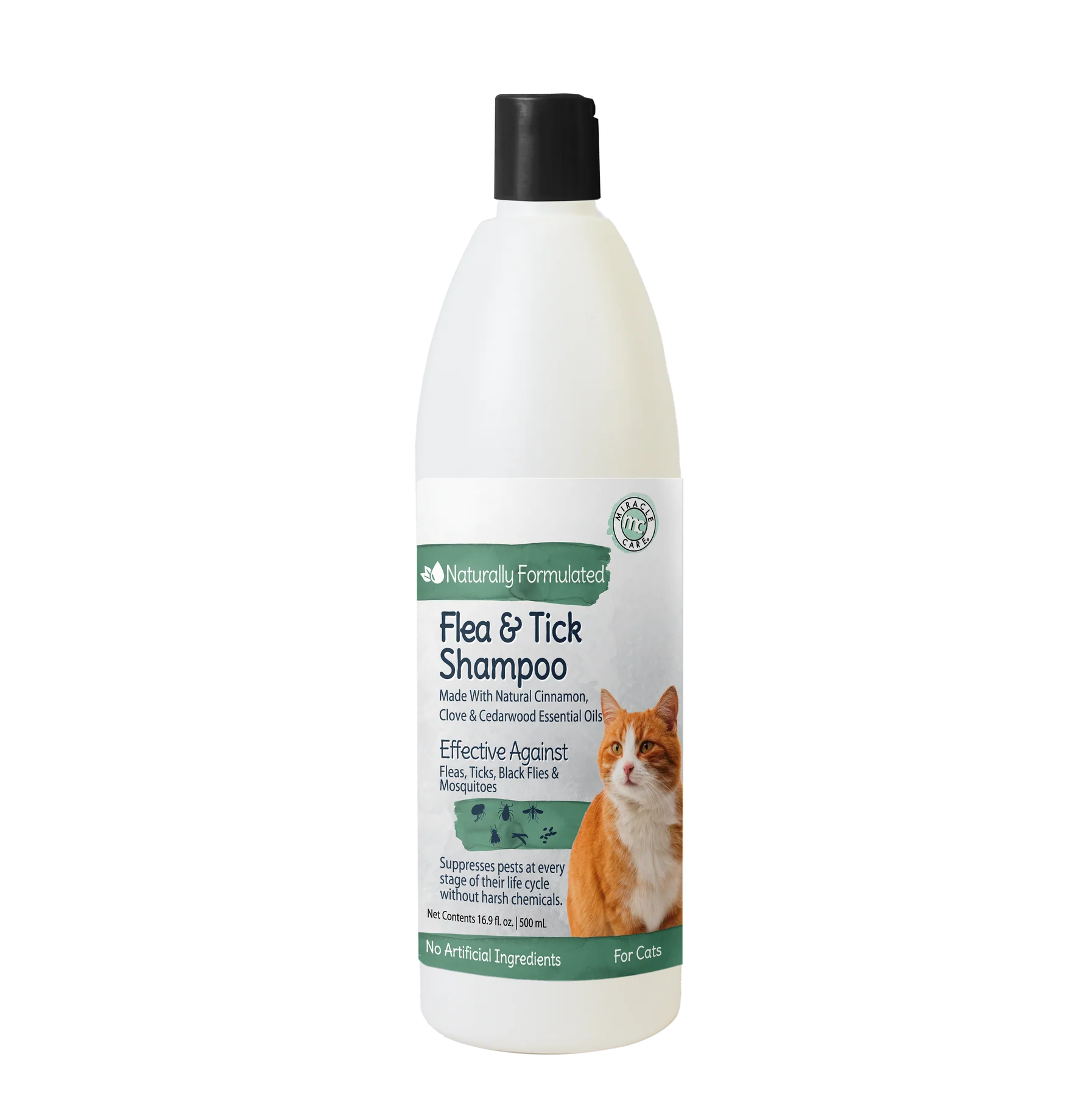 Natural Flea Shampoo for Cats of All Ages 16.9 oz.