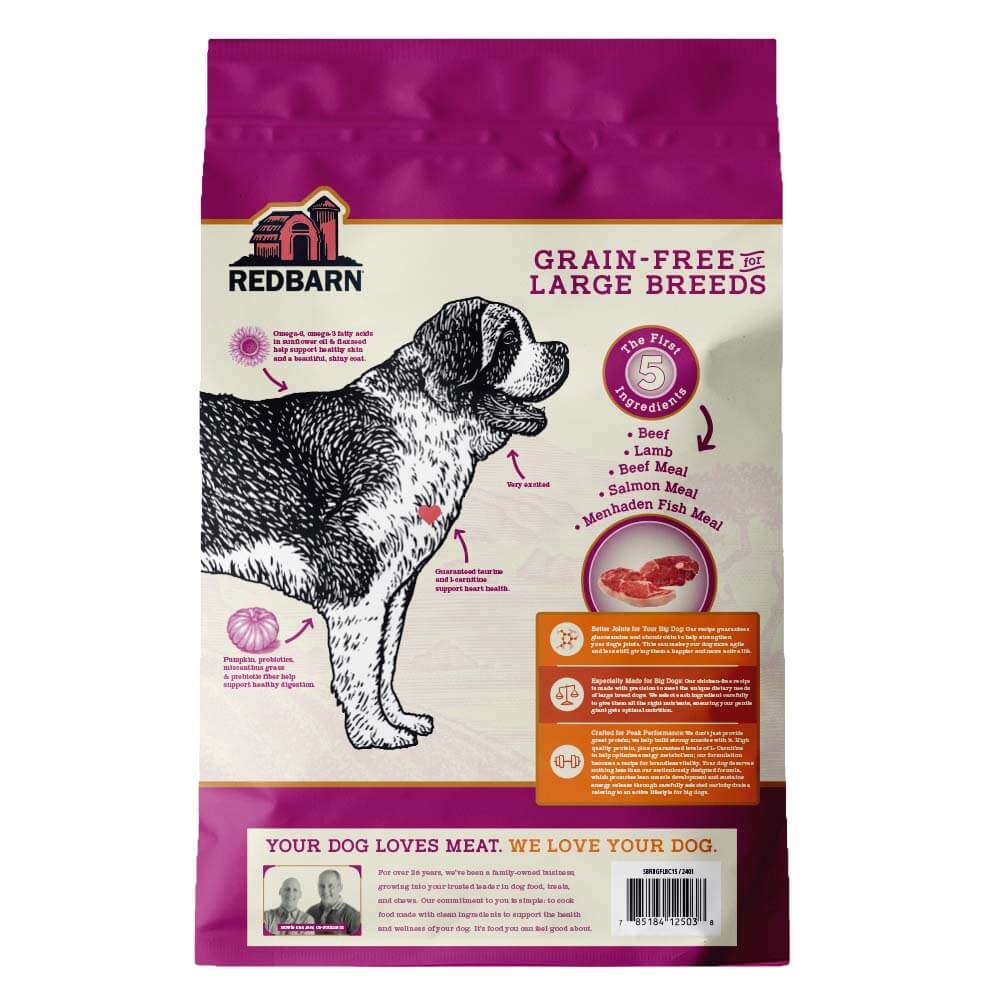 RedBarn - Grain Free Large Breed Beef & Lamb Dog Food Dry