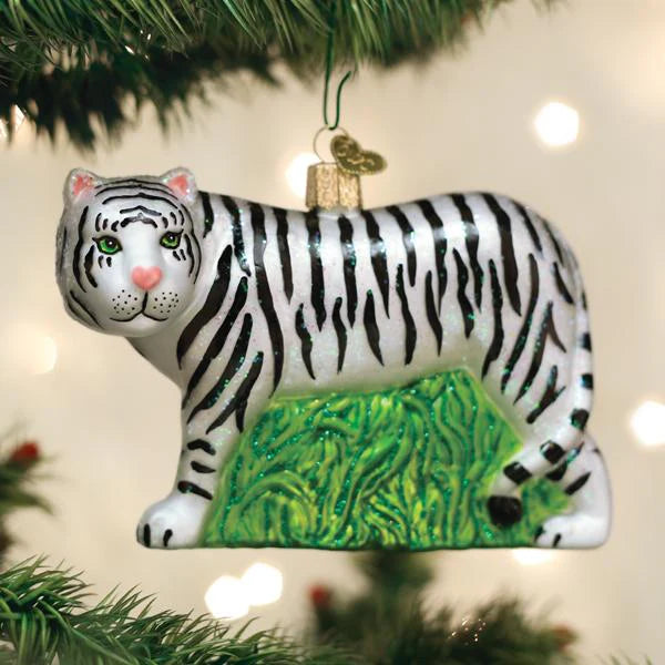 Old World Christmas - White Tiger Ornament