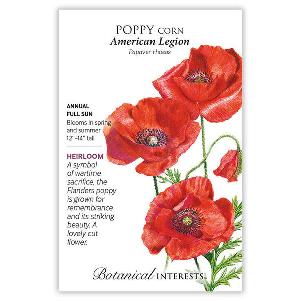 Poppy Corn America Legion Seeds