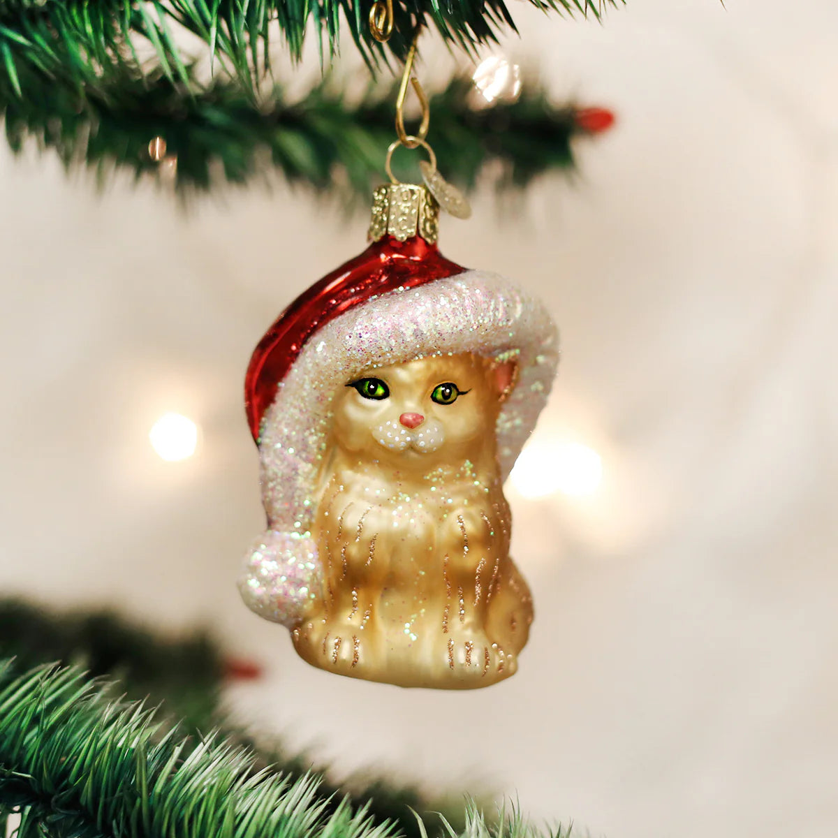 Old World Christmas - Santa's Kitten Ornament