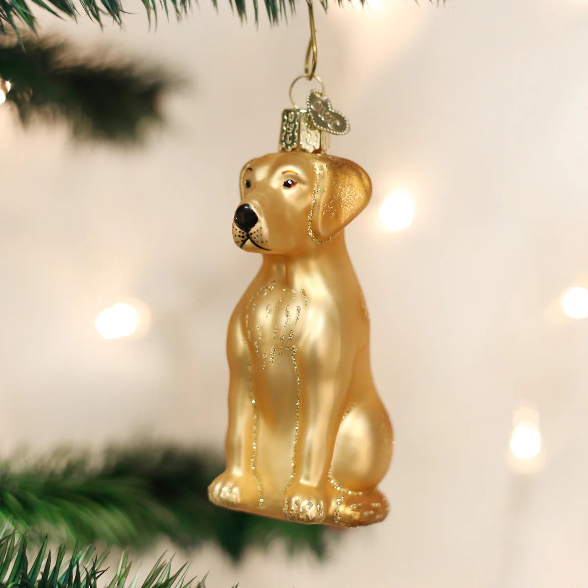 Old World Christmas - Sitting Yellow Lab Ornament