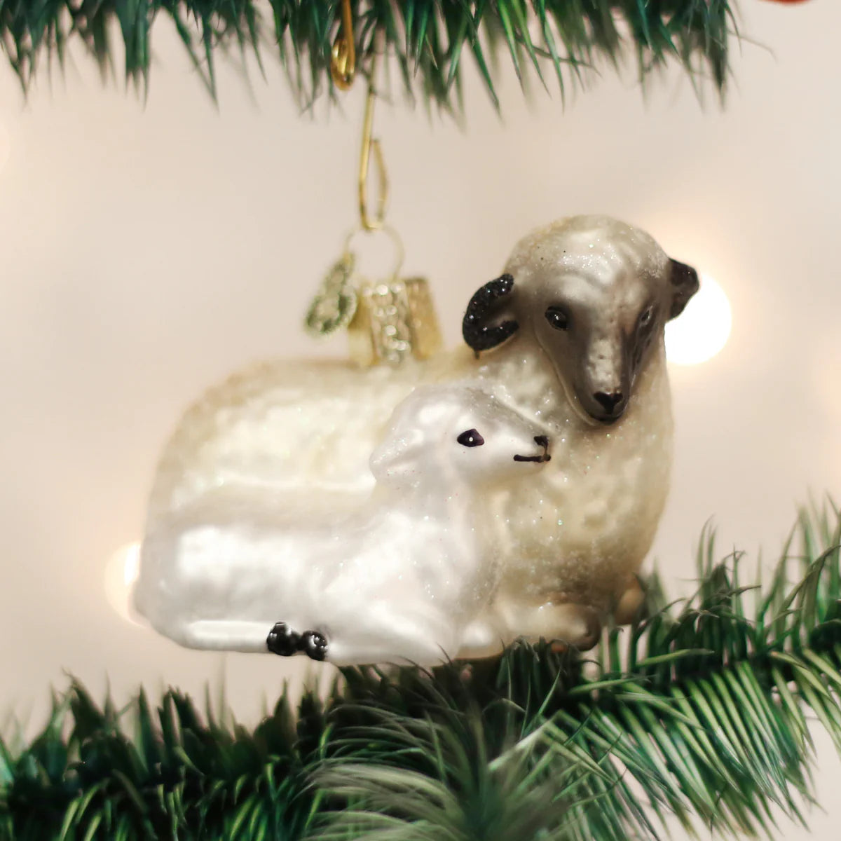 Old World Christmas - Sheep With Lamb Ornament