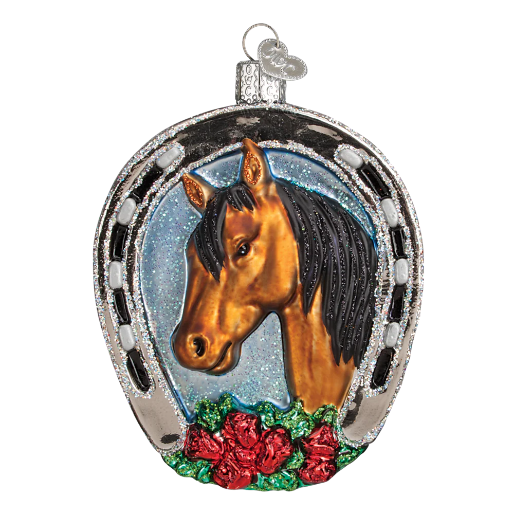 Old World Christmas - Winner Horseshoe Equestrian Champion Ornament