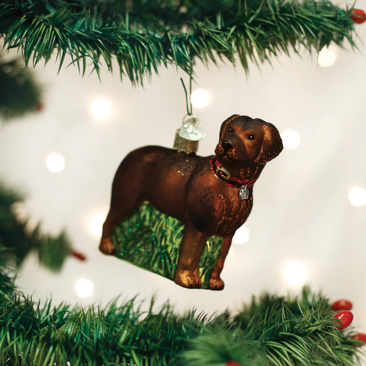 Old World Christmas - Chocolate Lab Standing Ornament