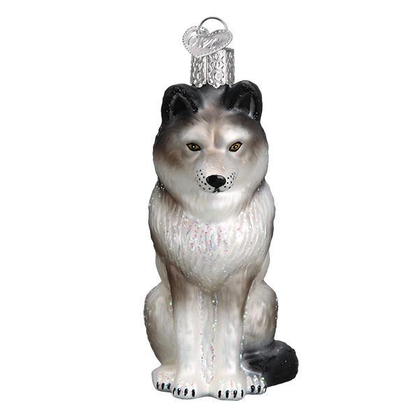 Old World Christmas - Sitting Wolf Ornament