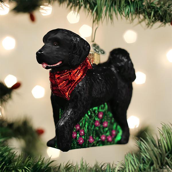 Old World Christmas - Black Doodle Dog Ornament