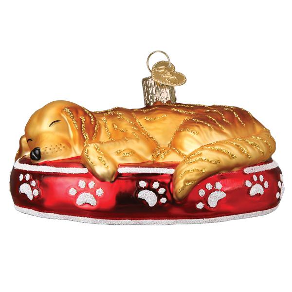 Old World Christmas - Sleepy Golden Retriever Ornament