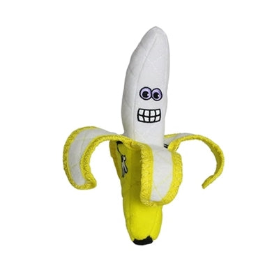 Tuffy Funny Food Banana Durable Squeak Toy