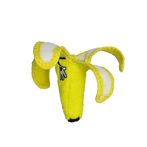 Tuffy Funny Food Banana Durable Squeak Toy