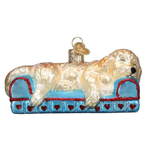 Old World Christmas - Sleepy Doodle Dog Ornament