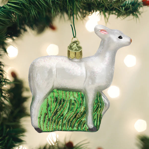 Old World Christmas - Seneca White Deer Ornament