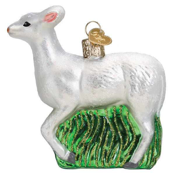 Old World Christmas - Seneca White Deer Ornament