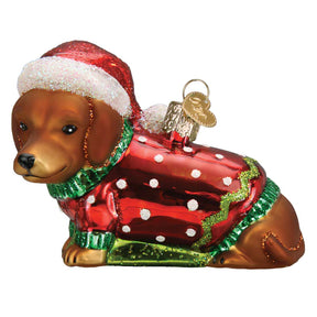 Old World Christmas - Dashing Dachshund Puppy Ornament