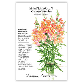 Orange Wonder Snapdragon Seeds