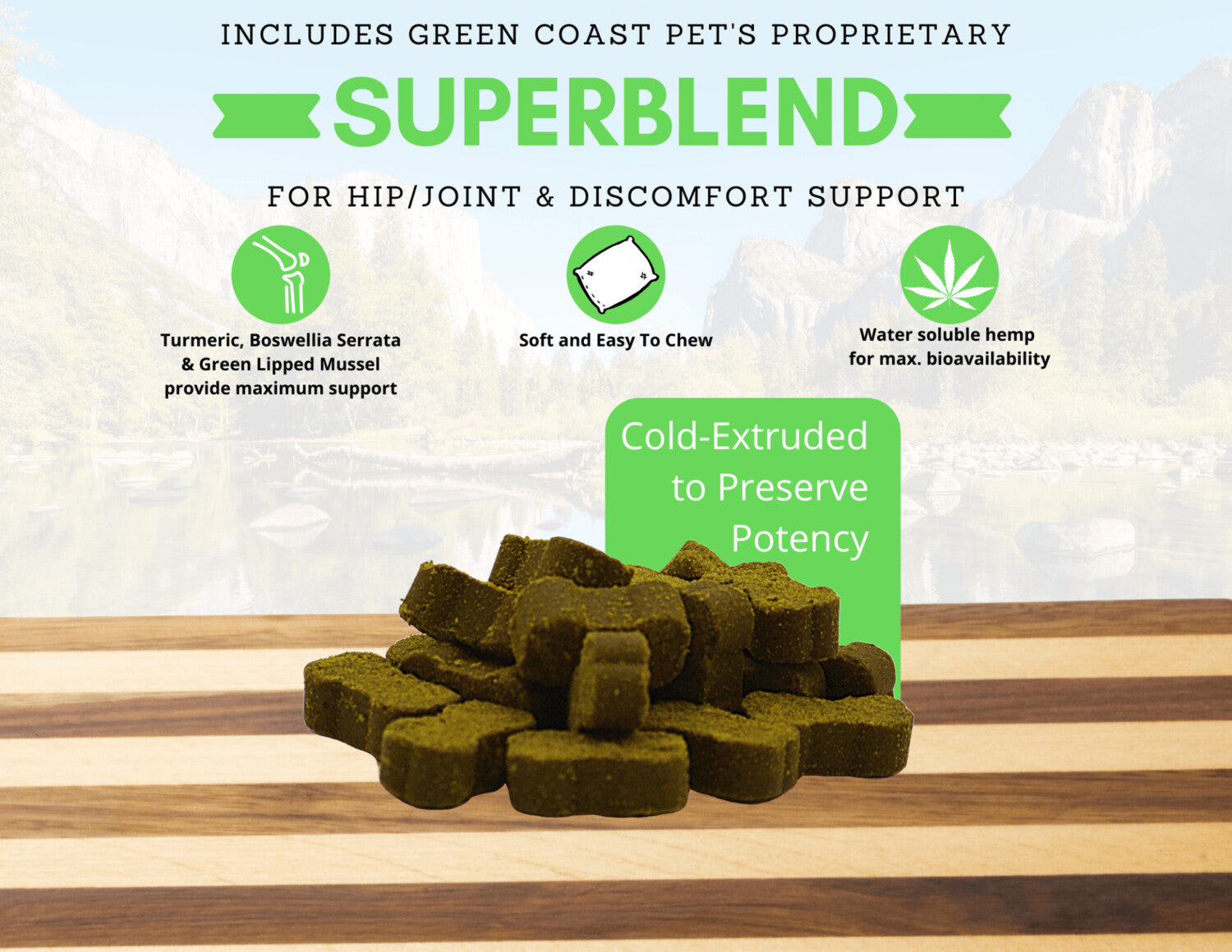 Green Coast Pet - Hemp + SuperBlend Soft Chews, Whitefish Flavor Dog Treat