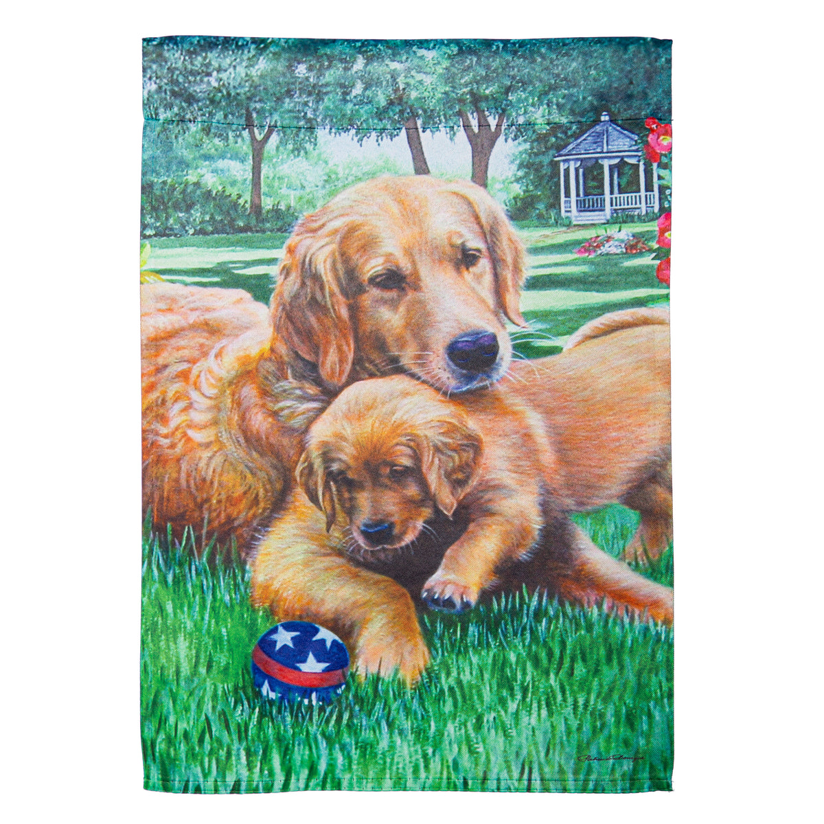 Flag Golden Mom & Pup