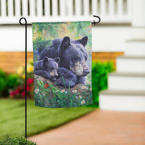 Flag Mom & Baby Bear in the Meadow