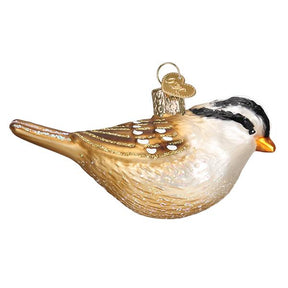 Old World Christmas - White Crowned Sparrow Ornament