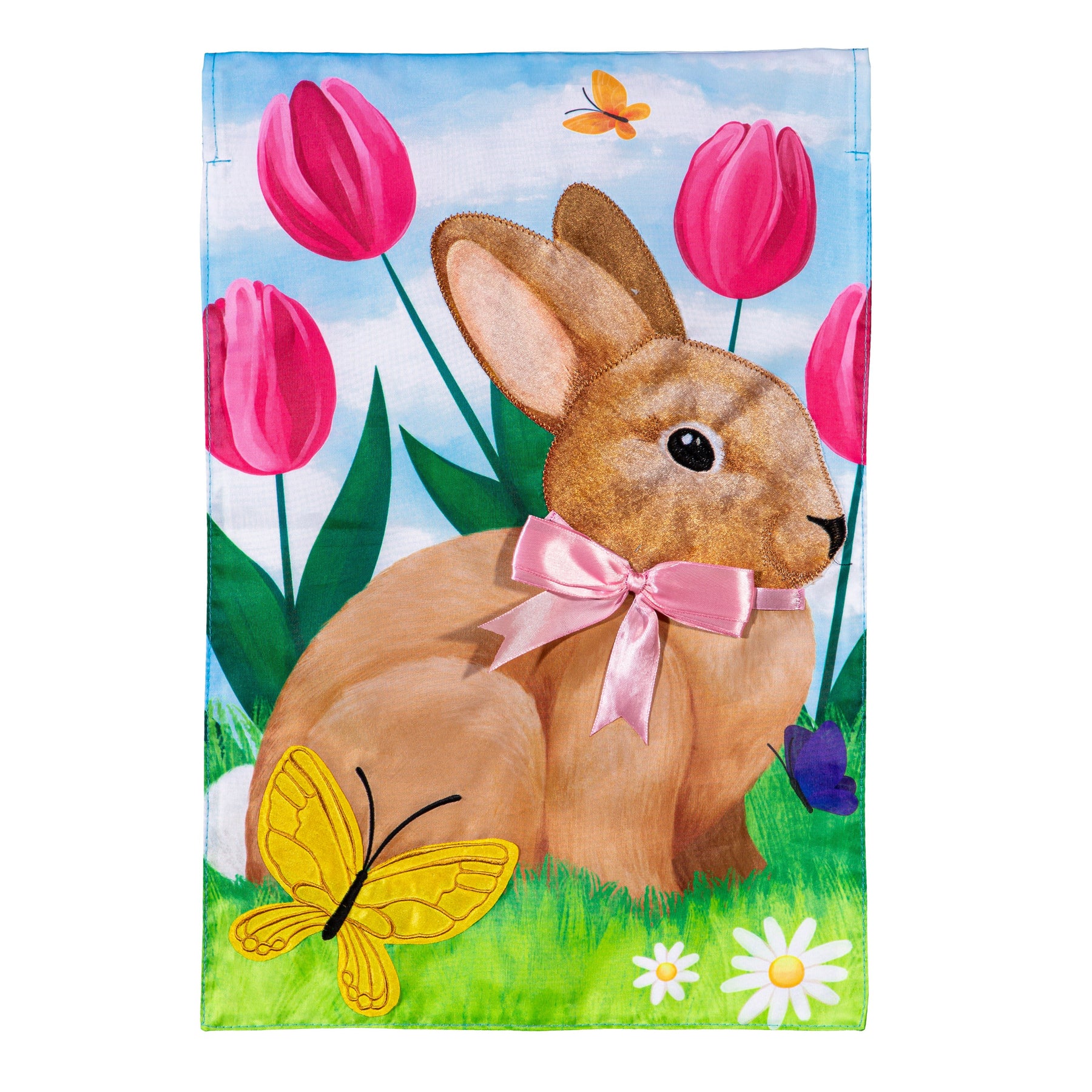 Flag Tulips & Bunny Friend