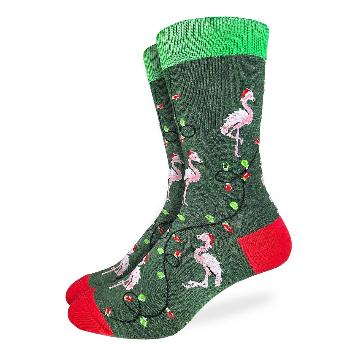 Good Luck Sock - Christmas Flamingos