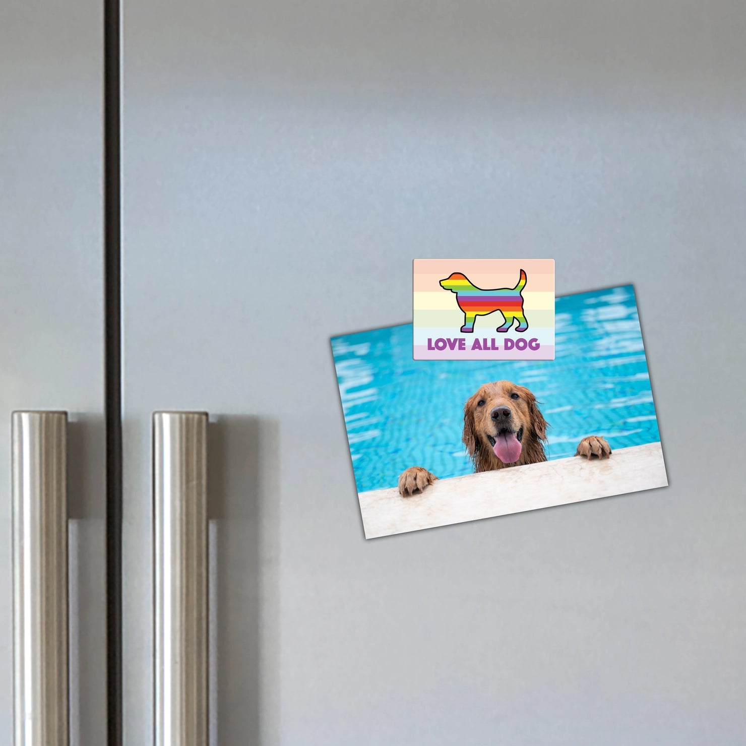 Magnet Love All Dogs Rectangle