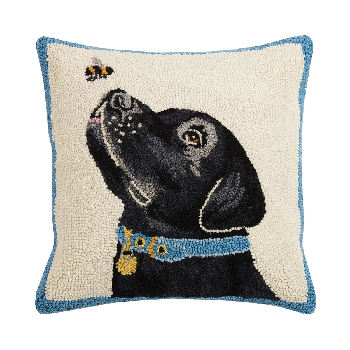 Pillow Labrador Black with Bee