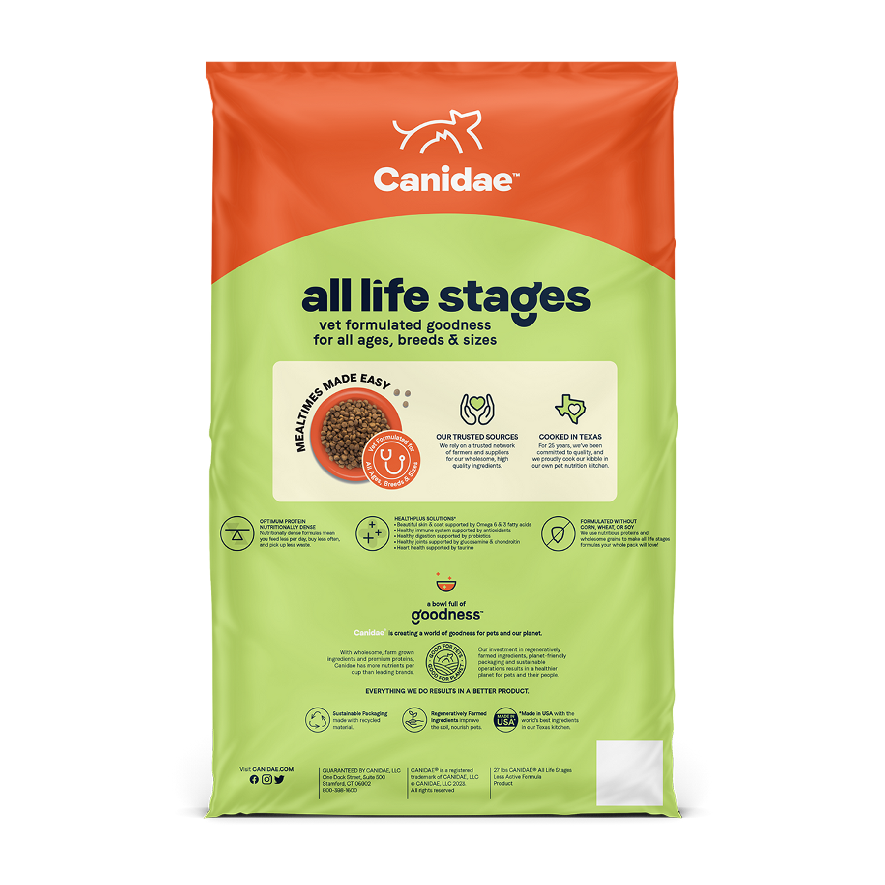 Canidae -  Less Active, Adult and Senior Dogs Multi-Protein Chicken, Turkey, Lamb, and Fish Meals Formula Dry Dog Food