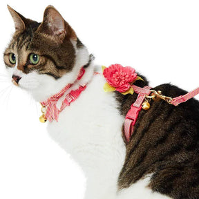 Diagonal Striped Cat Leash & Harness Set