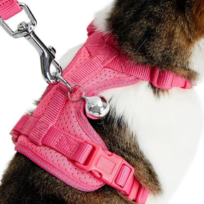 Reflective Cat Harness & Leash Set with Bell