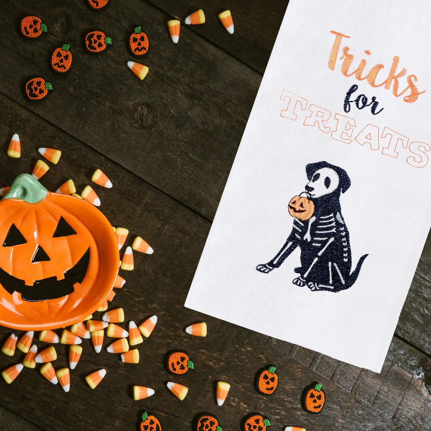 C&F Home - Halloween Tricks For Treats Dog Kitchen Towel