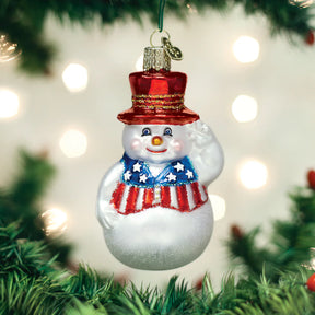 Old World Christmas - Patriotic Snowman Ornament