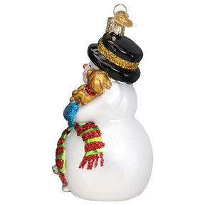 Old World Christmas - Snowman with Playful Pets Ornament