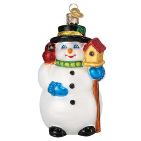 Old World Christmas - Snowman With Cardinal Ornament