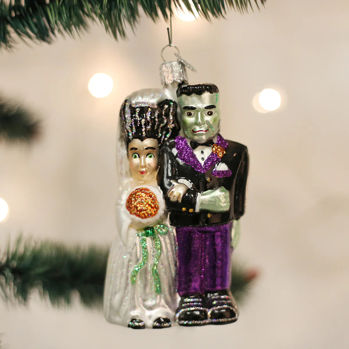 Old World Christmas - Frankenstein & Bride Ornament