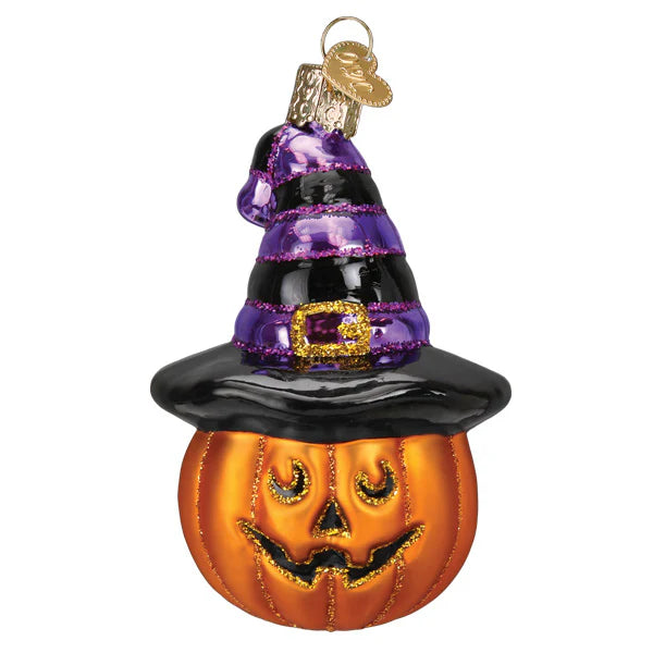 Old World Christmas - Witch Pumpkin Ornament