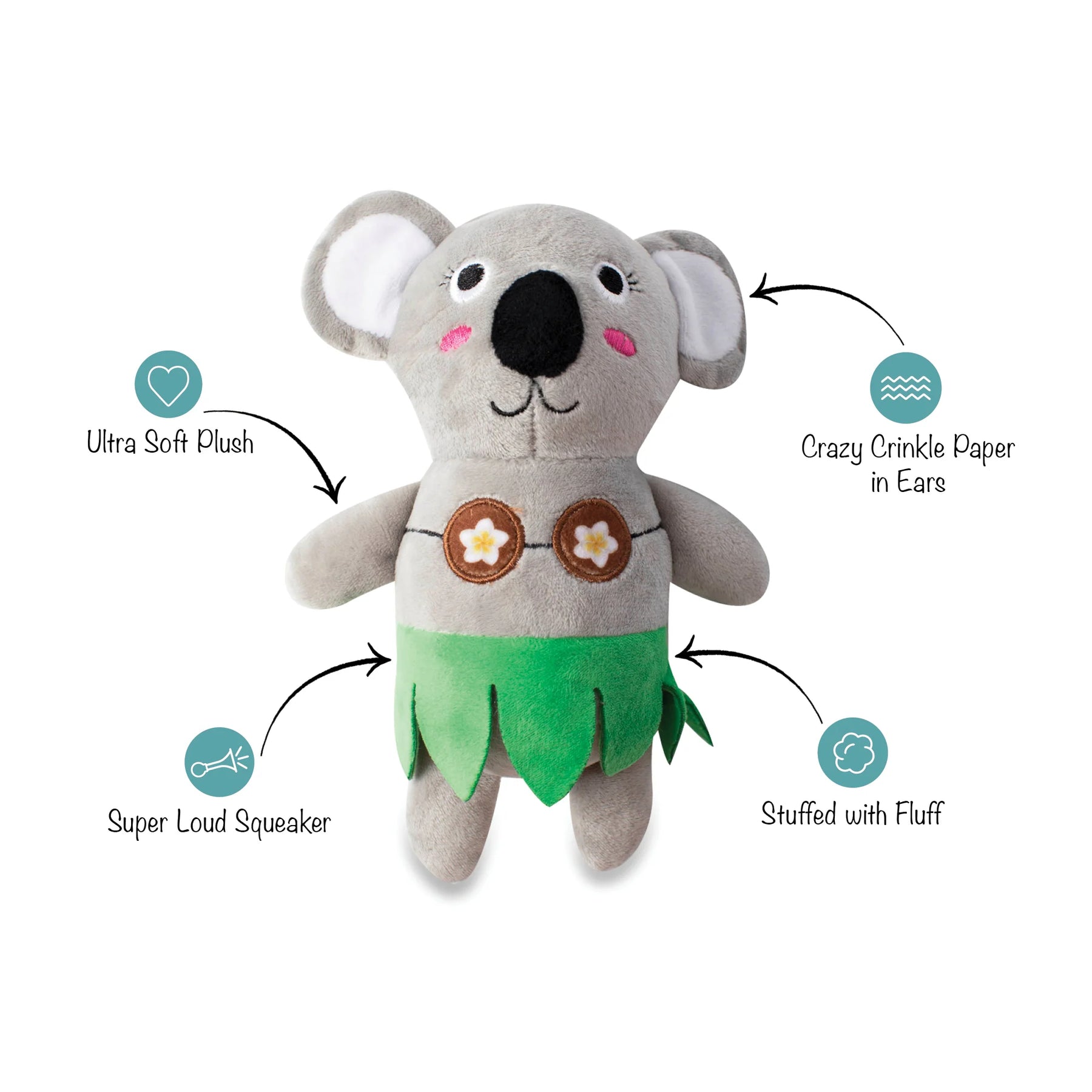 Petshop by Fringe Studio - Dog Toy Shake Your Palm Koala