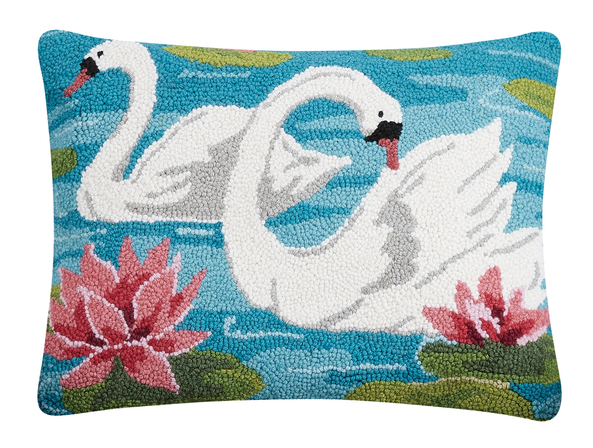 Peking Handicraft Swan with Lotus Flower