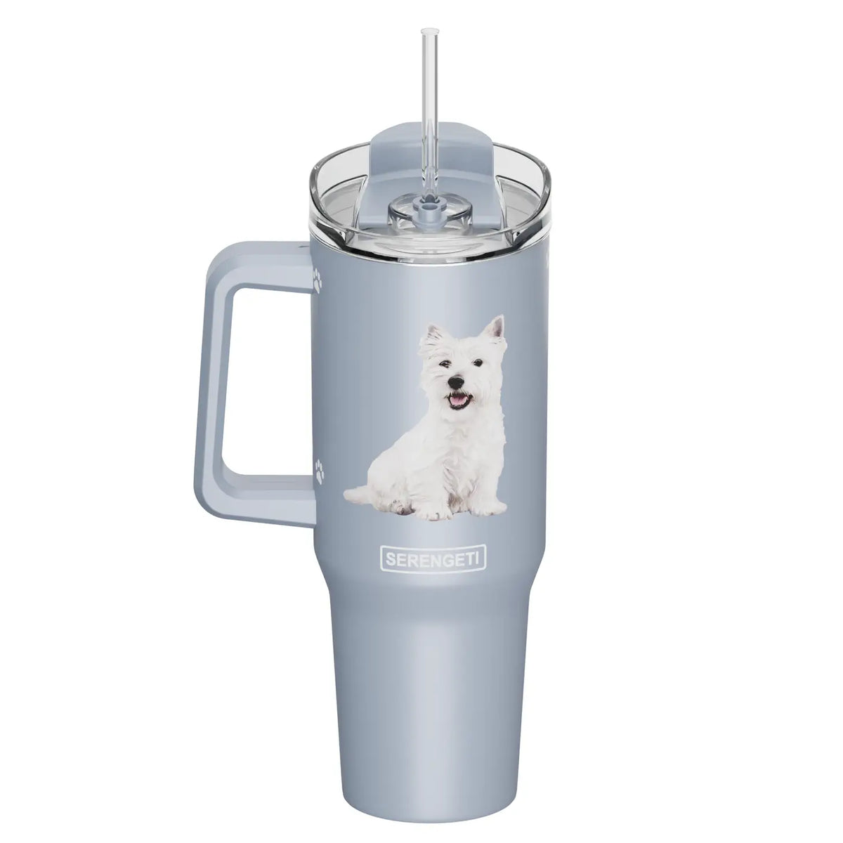 Tumbler with Handle & Straw Westie