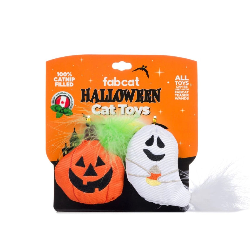 Fabdog - Halloween Pumpkin/Ghost Cat Toy