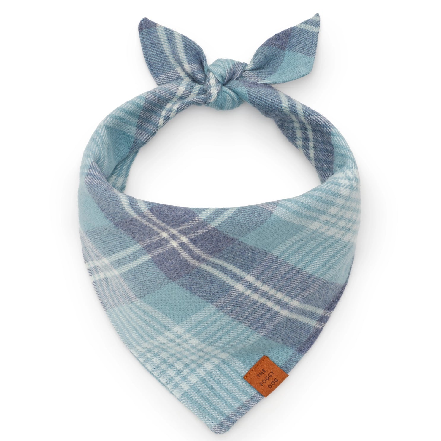 Foggy Dog -Bandana Dog Holiday Blue Frost Flannel