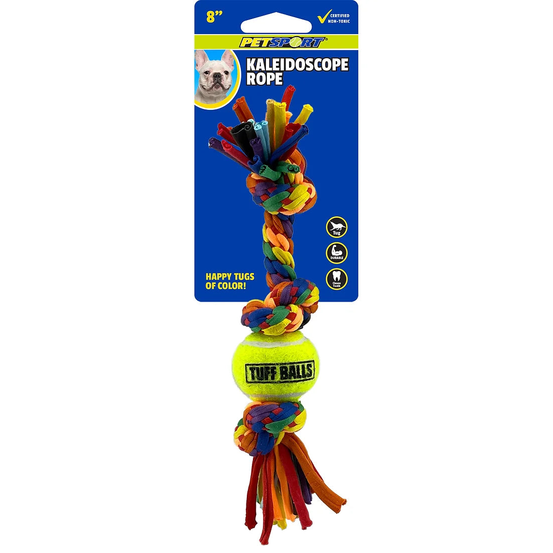 Petsport - Kaleidoscope Rope 3 Knot With 1.5" Ball